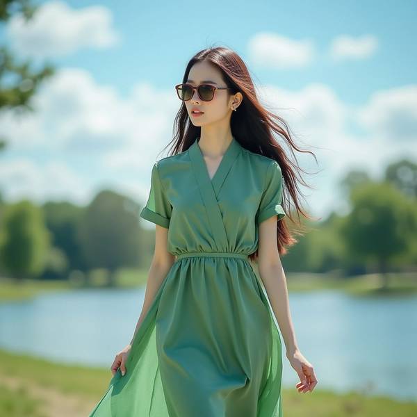 绿色衣服配什么颜色裙子，一件绿色衣服搭配出的不同风格及裙装颜色建议