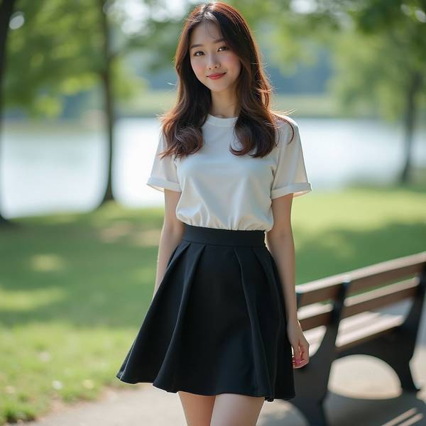 黑色裙子配什么颜色上衣,黑色裙子色彩搭配指南,6种上衣配色穿出高级感