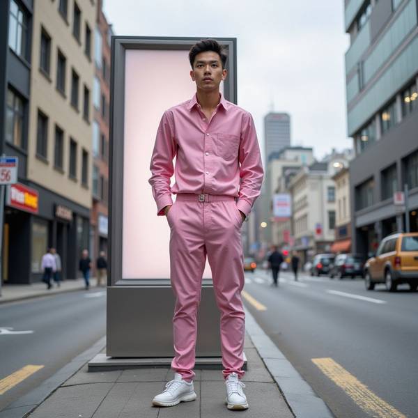 粉色裤子配什么颜色上衣，粉色裤子搭配指南：从冰淇淋色到中性色的时尚配色方案