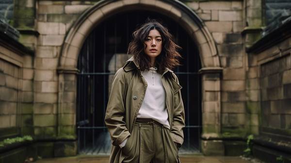 浅绿色风衣配什么裤子，浅绿色风衣搭配指南：五款裤子穿出春日氛围感