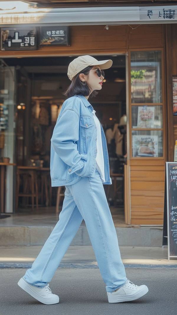 淡蓝色裤子配什么颜色上衣好看，淡蓝色裤子配这几种颜色上衣更显气质