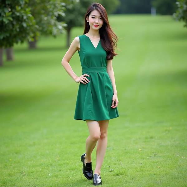 绿色衣服配什么颜色裙子，一件绿色衣服搭配出的不同风格及裙装颜色建议