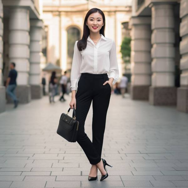 黑色长裤配什么颜色上衣，黑色长裤的万能配色法则与上衣色彩选择指南