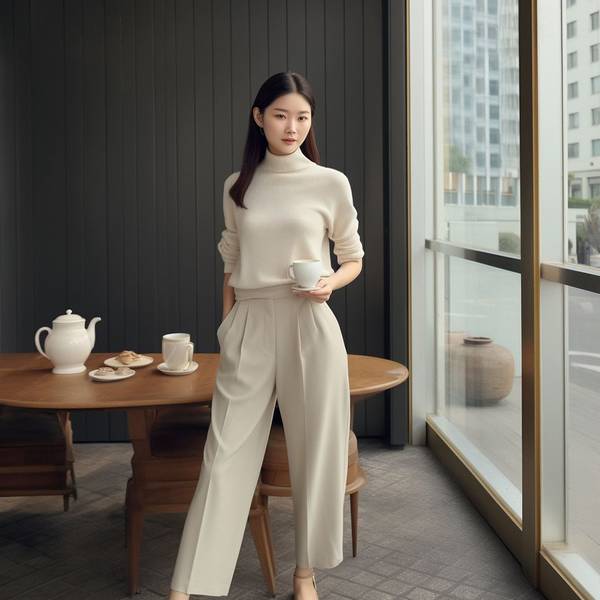 白色裤子配什么颜色上衣，白色裤子配这件上衣颜色最显气质