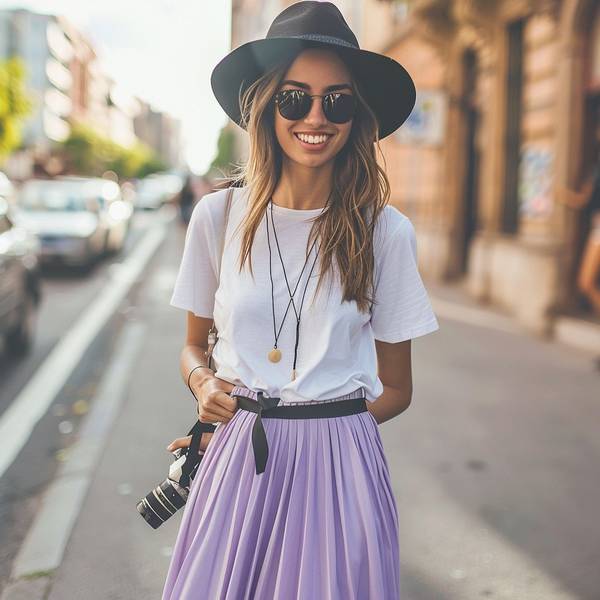 紫色裤子配什么颜色上衣，紫色搭配指南：17个上衣配色方案演绎高级感