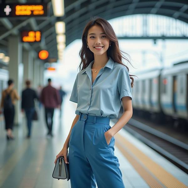 深蓝色裤子配什么颜色上衣好看，深蓝长裤配色指南 四种经典上衣搭配方案