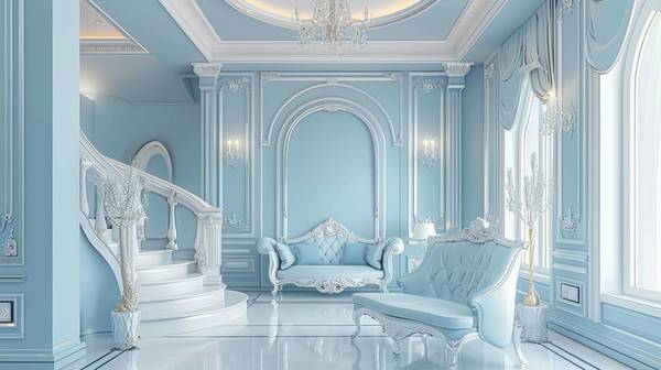 天蓝色配什么颜色好看,天蓝色搭配这些色彩展现绝美视觉盛宴