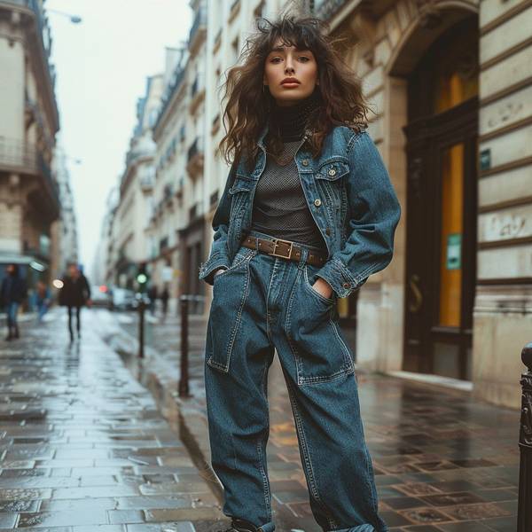 深色牛仔裤配什么颜色上衣,深色牛仔裤的万能配色法则10种时髦穿搭方案