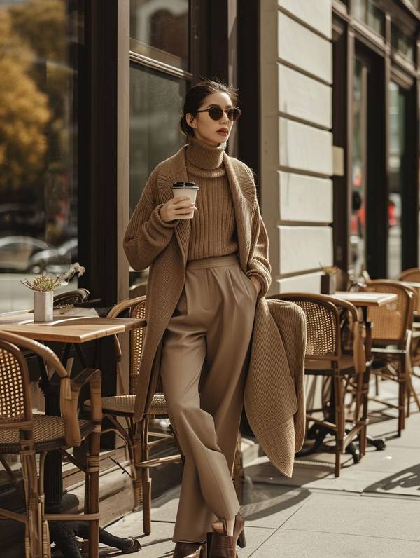 驼色裤子配什么颜色上衣好看，驼色裤子穿搭指南与上衣色彩搭配秘籍