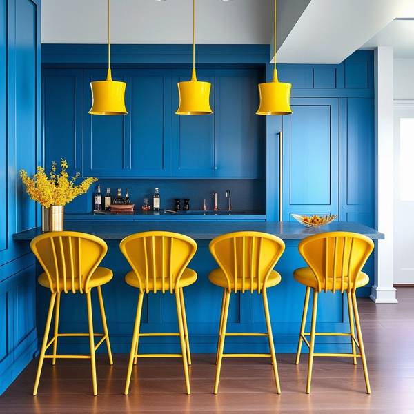 亮黄和什么颜色和谐，睿智钴蓝邂逅亮黄，打造视觉和谐典范
