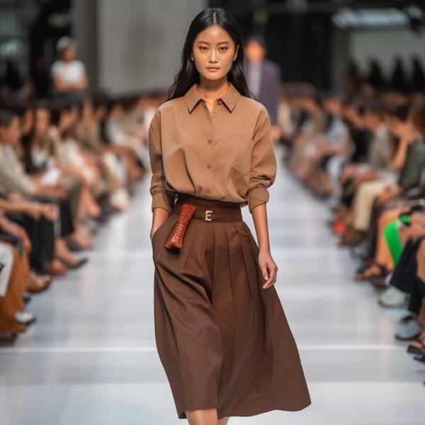 卡其色裙子配什么颜色上衣，卡其色裙子的绝美配色指南：这样搭上衣最显高级