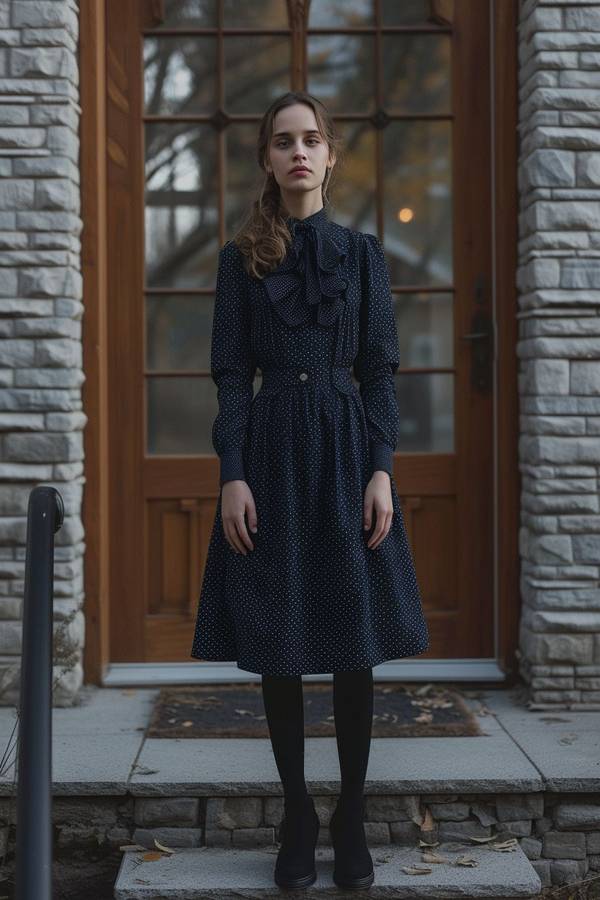 藏蓝色裙子配什么颜色袜子,藏蓝半裙配色指南:这5种袜子搭配最优雅高级