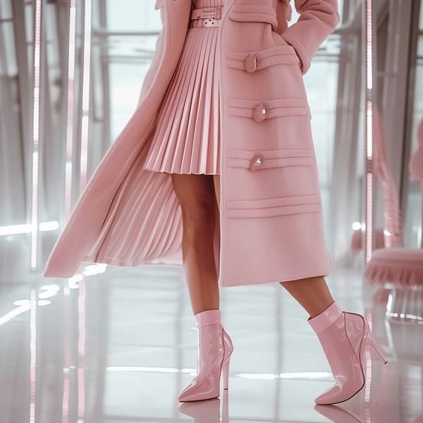 粉色半身裙配什么颜色上衣，粉色半身裙的万能配色法则与个性穿搭方案