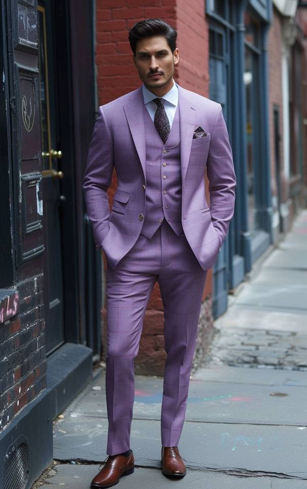 紫色衣服配什么颜色裤子,紫色衣物搭配各色裤装的经典配色指南