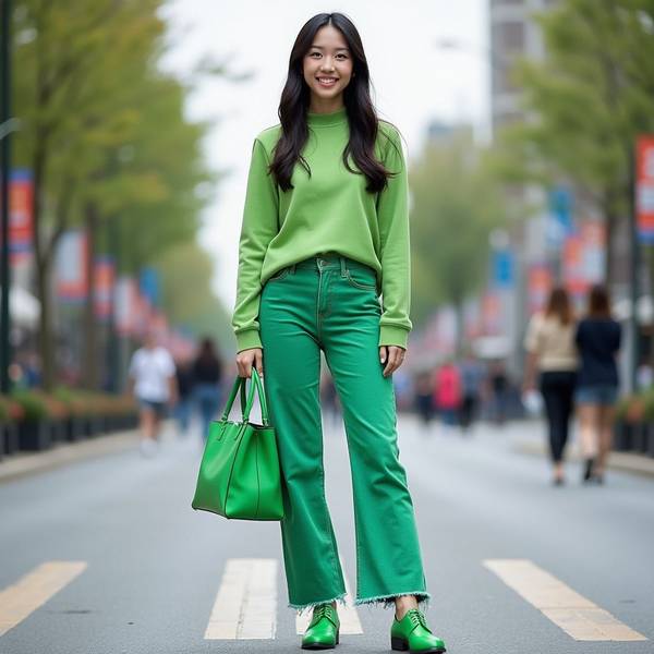 墨绿色裤子配什么颜色上衣，墨绿裤装的25种高级感配色方案