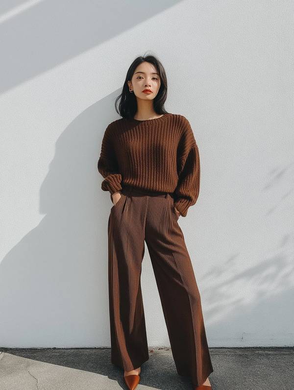 咖色裤子配什么颜色上衣，咖色裤子这样配上衣时髦不踩雷百搭指南