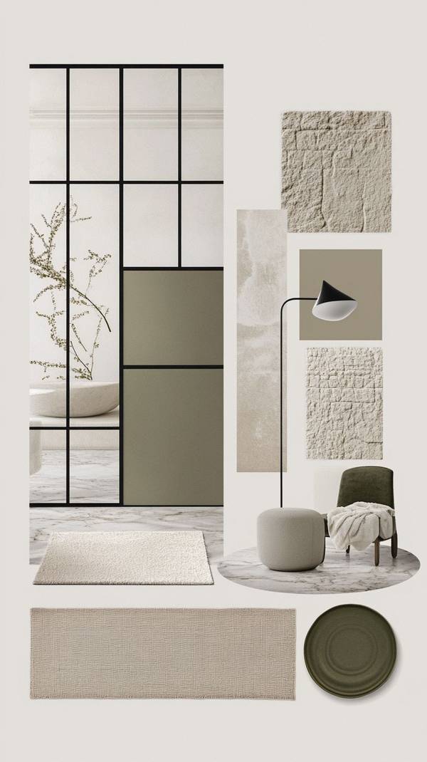 橄榄绿配什么颜色好看，橄榄绿搭配米白色的时尚配色方案