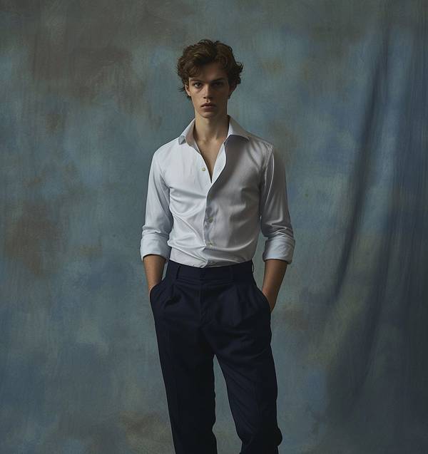 蓝色裤子配什么颜色上衣好看，优雅蓝裤穿搭指南：从牛仔蓝到克莱因蓝的配色方案