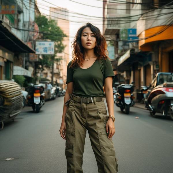 军绿色裤子配黑色上衣，黑色配军绿解锁新潮态度这样穿轻松驾驭酷帅出街