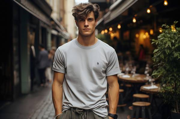 绿色t桖配什么裤子，纯色绿T恤通勤穿搭：直筒牛仔裤与休闲西裤组合指南