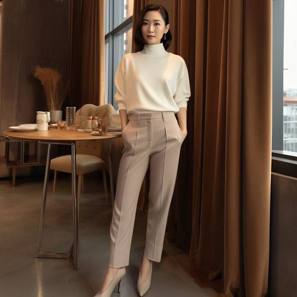 杏色衣服搭配什么颜色裤子，杏色调配美学：五种适配裤装颜色的万能方案