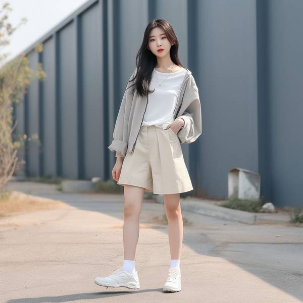 灰色短裤配什么颜色上衣,时尚百搭指南:灰色短裤配这些颜色上衣最显高级气质