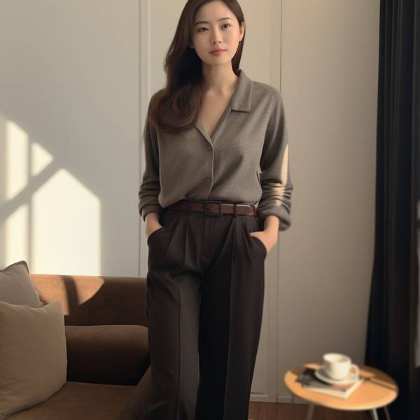 咖啡色裤子配什么颜色上衣好看， 咖啡色裤子配这几种颜色上衣超有品味