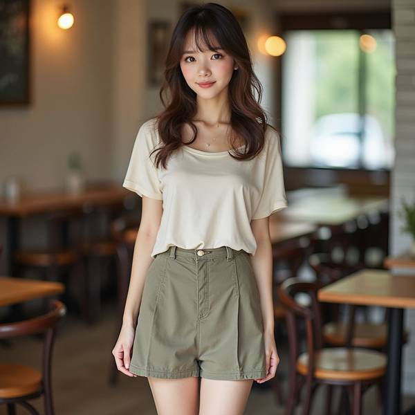 卡其色裤子配绿色上衣，卡其色与绿色的穿搭灵感碰撞指南