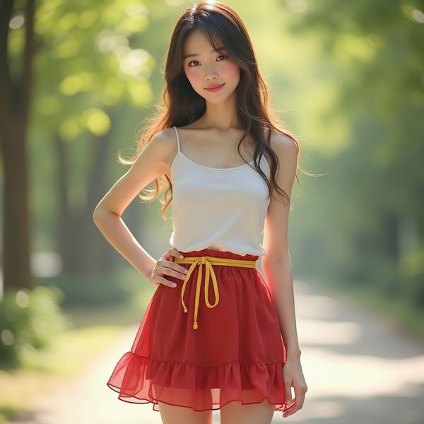 红裙子配什么颜色的上衣，红裙穿搭配色指南：最佳上衣颜色搭配推荐