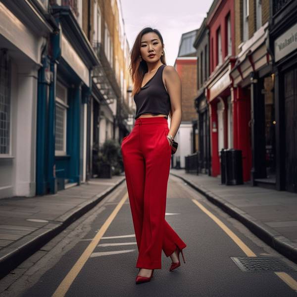 红色裤子搭配什么颜色上衣，红裤亮眼穿搭指南：五种最佳配色方案引领秋冬潮流