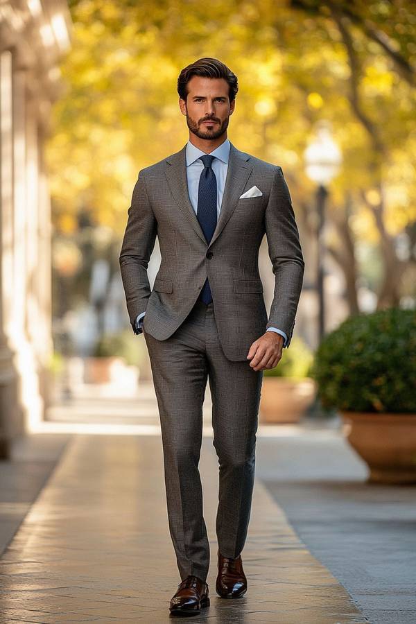 灰色西装配什么颜色鞋子，灰色西装与鞋履色彩搭配终极指南