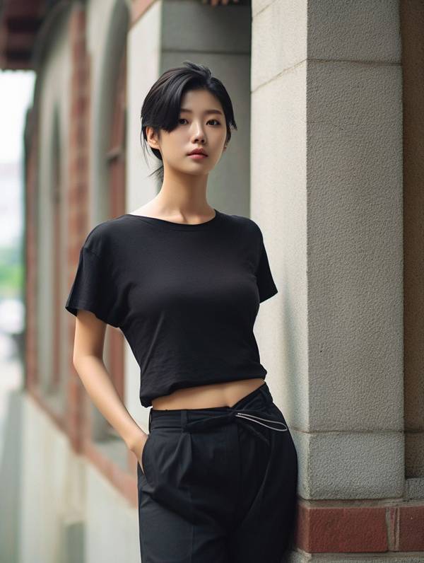 黑短袖配什么颜色裤子，配黑色短袖好看时髦的裤子颜色搭配指南