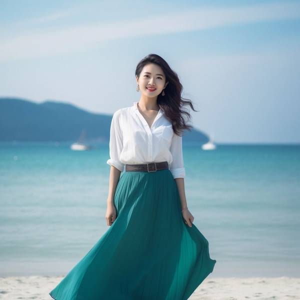 绿色裙子搭配什么颜色上衣，墨绿长裙的5种高级感配色方案与穿搭秘籍