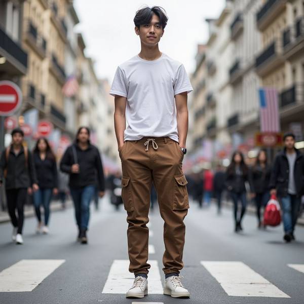 绿色t桖配什么裤子，纯色绿T恤通勤穿搭：直筒牛仔裤与休闲西裤组合指南