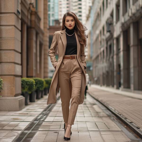 咖啡色裤子配什么颜色上衣，咖啡色裤子最全搭配指南25套配色方案示范