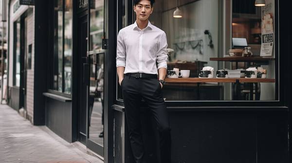 黑色休闲裤配什么颜色上衣,黑色休闲裤搭配方案,浅色系与中性色全攻略