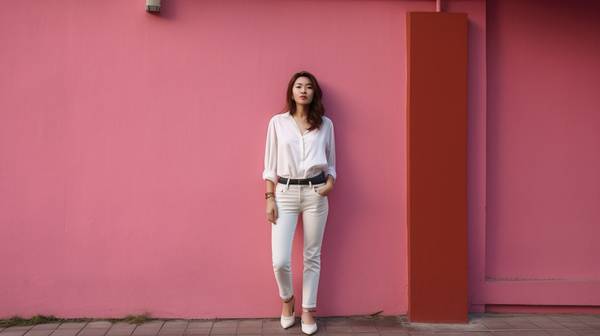 玫红色上衣配什么颜色裤子好看，玫红上衣配色指南：这三种裤子颜色最显高级时尚