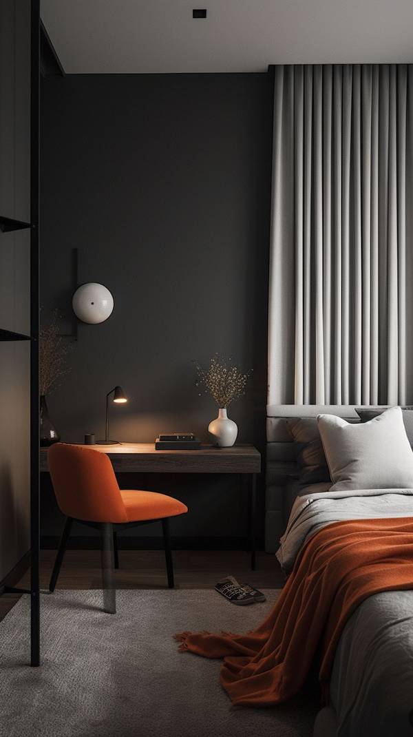 高级灰配什么颜色好看，高级灰与暖橙色搭配彰显高级质感美学