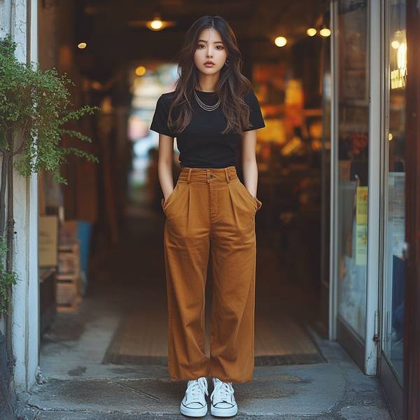 橙色裤子配什么颜色上衣好看，橙色搭配指南：巧用六种色彩穿出时尚活力范儿