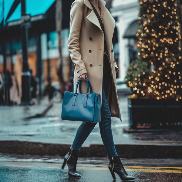 蓝色包包配什么颜色衣服，蓝色系包包万能搭配法则：五种绝配色系提案