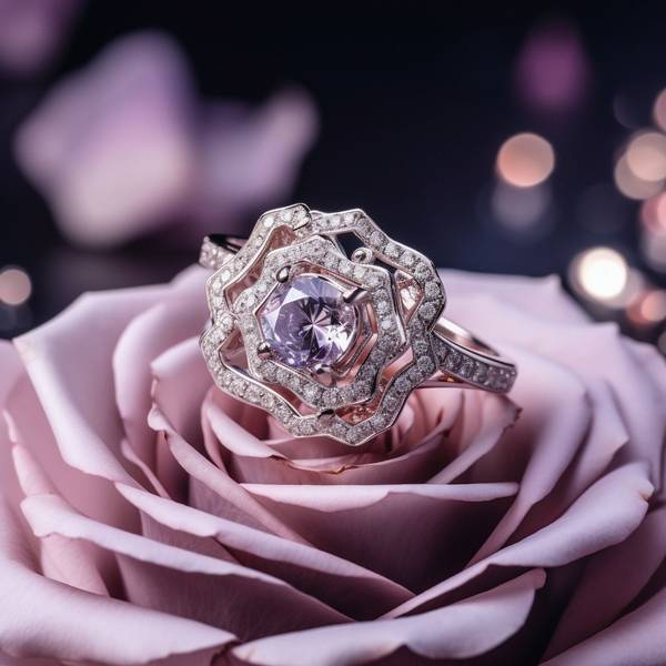 浅紫色搭配什么颜色好看,浅紫搭配米白金三色绽放柔美高级感