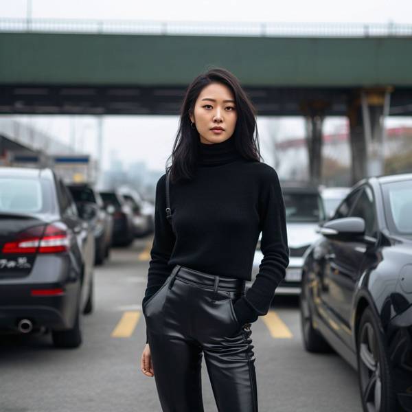 黑色裤子配什么颜色上衣好看，秋冬黑色裤子配色指南：这6种上衣颜色时髦又显瘦