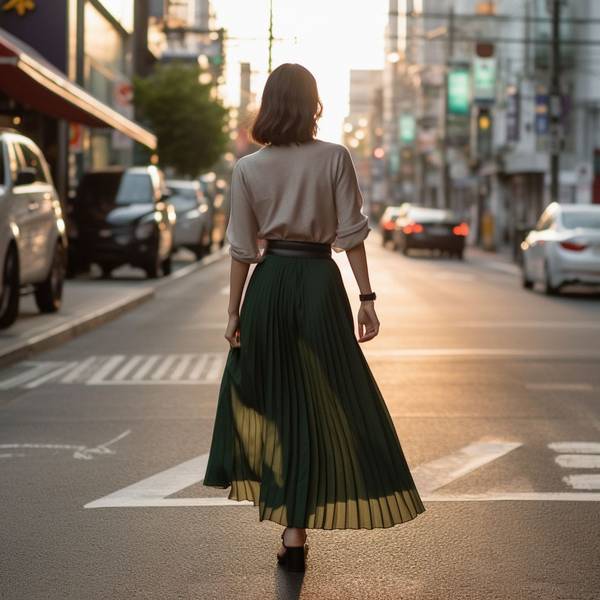 墨绿色裙子配什么颜色上衣好看，墨绿裙装的理想上衣配色方案