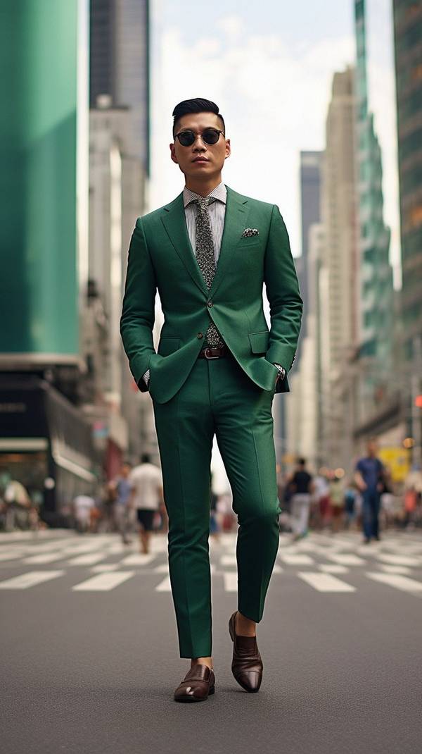 墨绿色裤子配什么颜色上衣，墨绿裤装的25种高级感配色方案