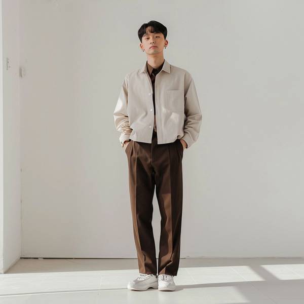 棕色裤子搭配什么颜色上衣，棕色裤子配这5种颜色上衣让你穿搭更出彩