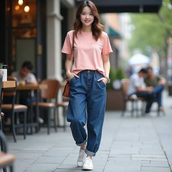 蓝色牛仔裤配什么颜色上衣，《深蓝牛仔百搭指南：这五种上衣颜色最显气质》