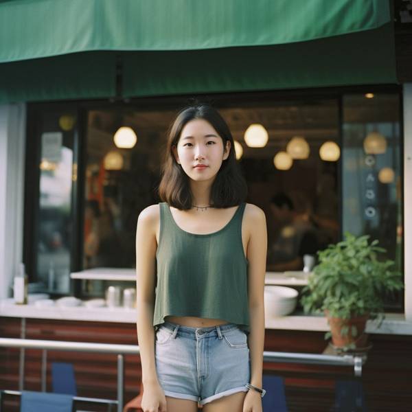 绿色上衣搭配什么颜色裤子,绿色上衣与牛仔蓝裤的经典简约穿搭法则