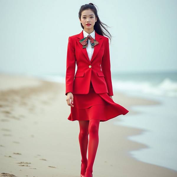 红色裙子配什么颜色鞋子，红色裙装搭配指南：五种经典鞋色点亮时尚造型