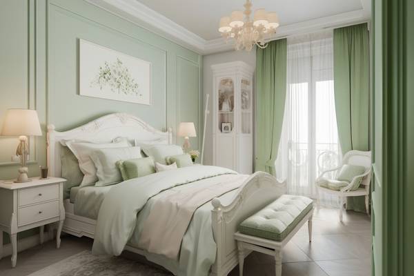 浅绿色搭配什么颜色好看,浅绿搭配米白柔和淡金高级配色方案