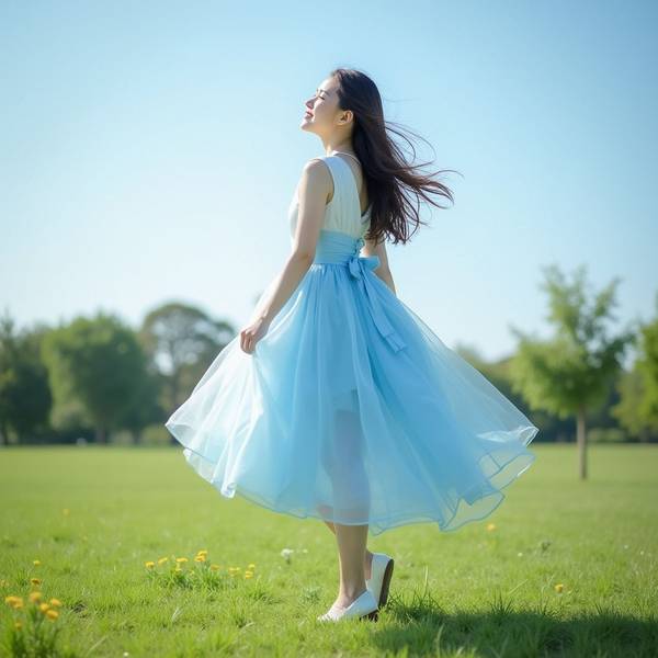 淡蓝色裙子配什么鞋子,淡蓝裙裾配鞋指南:从优雅高跟到清新平底全攻略